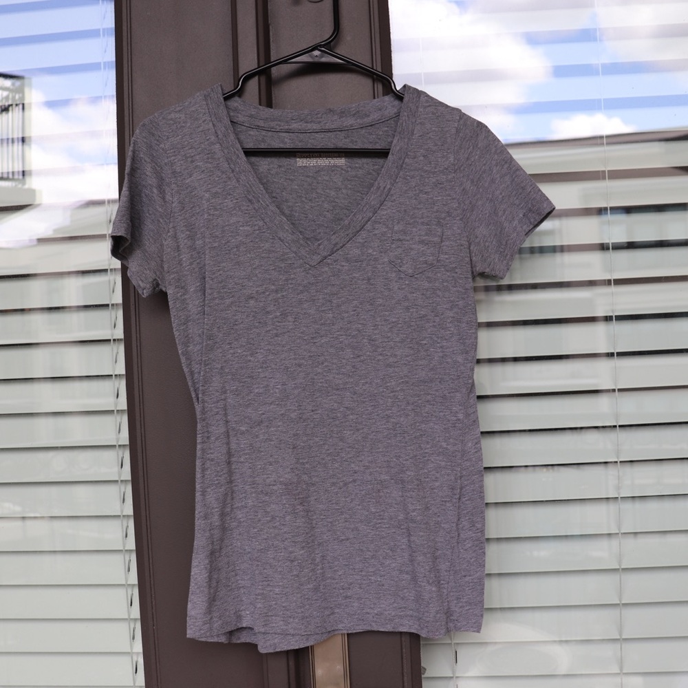 Gray Mossimo Boyfriend Shirt